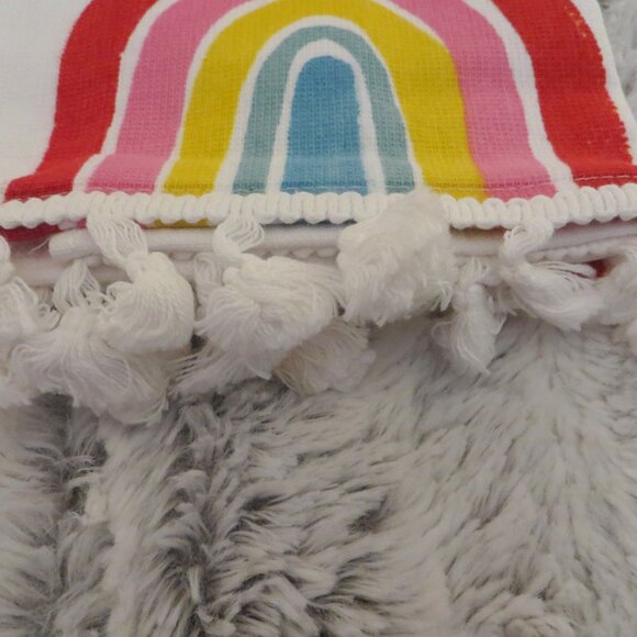 Think Happy Thoughts Rainbow Boho Hand Towels Set Of 2 New - Picture 4 of 6